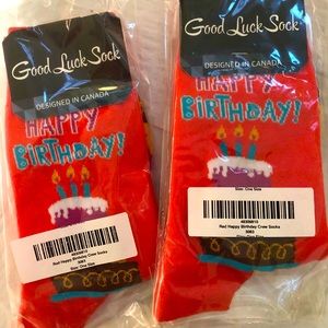 Good Luck Sock Happy Birthday Crew Sock